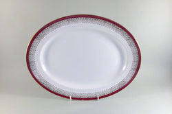 Royal Grafton - Majestic - Red - Oval Platter - 13" - The China Village